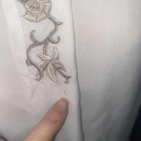 VINTAGE Ann Taylor Studio Button Up Blouse Shirt Size 6 Made in Hong Kong - Picture 3 of 8